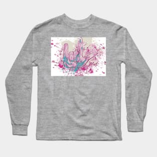 ASL I Love You Color Burst Long Sleeve T-Shirt